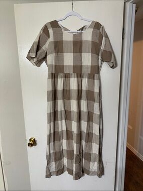 Polagram Beige and Cream Striped Top